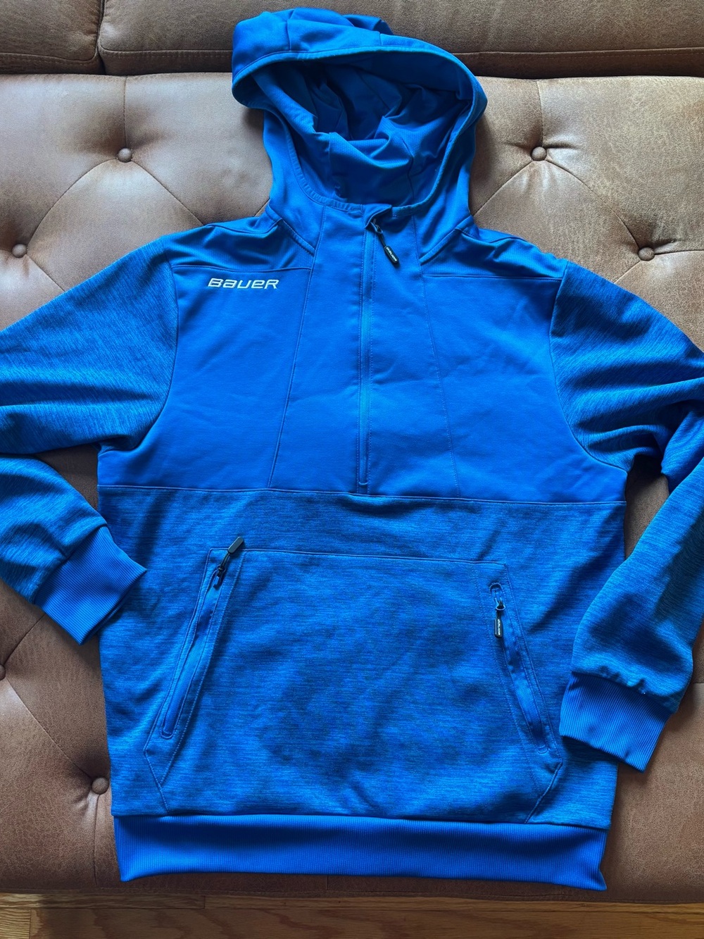 Bauer Hockey Half-Zip Hooded Pullover - Excellent condition - Medium